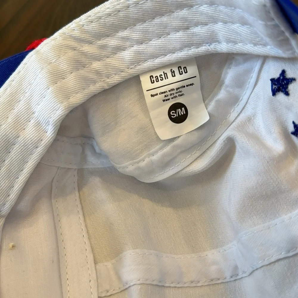 Cash & Co Merica Snapback Hat S/M USA Flag Kids Adjustable Baseball Cap